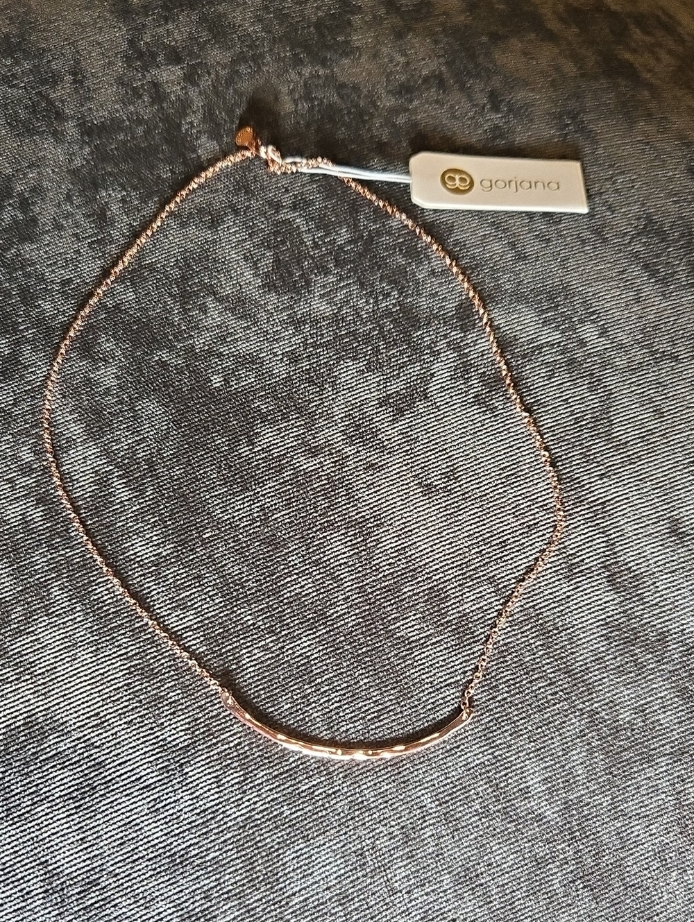Gorjana Taner Bar Necklace Small In Rose Gold